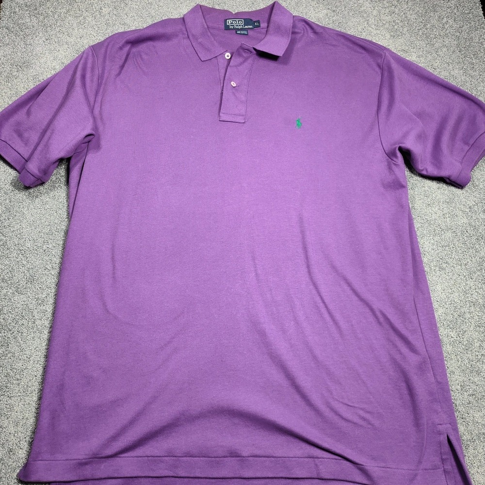 Polo Ralph Lauren Polo Mens XL Purple Classic Fit Short Sleeve Preppy Designer